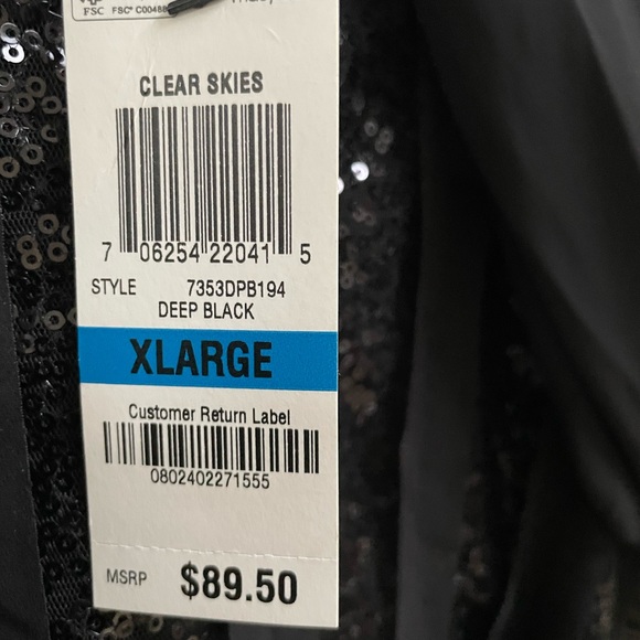 Alfani Black Sequin Chiffon Top - Picture 4 of 4